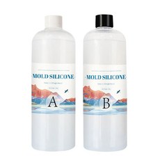 몰딩 제작용 액체 실리콘 몰드 세트 고무 버블 프리 반투명 투명 혼합 비율 1 1 2, 2pcs 100g, 100g, 2개