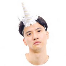유니콘 뿔 헤어밴드 (실버), 1개