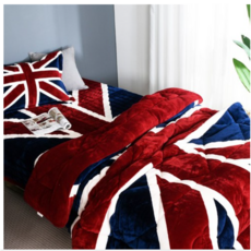  [최저가 이벤트] 극세사 차렵 패드 세트 겨울 침구 국내생산 유니언잭 이불 2COLORS 