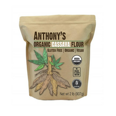 앤서니 유기농 카사바 가루 비건 907g Anthony's Organic Cassava Flour Batch Tested Gluten Free Vegan, 1개