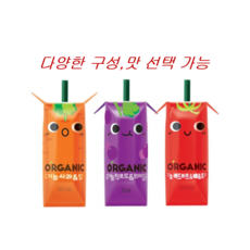 롯데 오가닉 유기농 쥬스 크니쁘니 트니 혼합세트 125ml x 12팩 (맛 선택 가능), 트니혼합(크니3개+쁘니3개+트니6개=12개)
