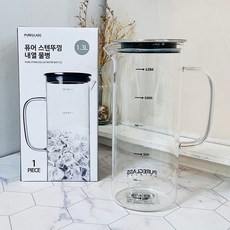물병 (ABM도매콜) 1.3L 퓨어 내열 스텐뚜껑 thu, 상세페이지 참조, 1개