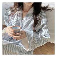 [보리맘]겨울 누빔 롱 로브 잠옷 가운 파자마 누비 패딩 홈웨어
