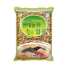 현대농산 국산 백태 2kg 메주콩 두유콩 콩국수용