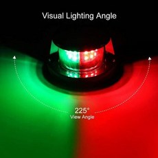 LED 해양 요트 네비게이션 조명 적색 녹색 선박 주행 램프 2 색 신호등 12V 10x8x4.2