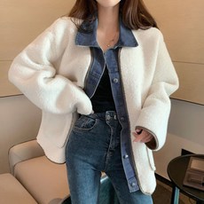 대박난박양 플리스 데님 자켓