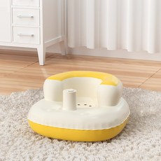 아기 이유식의자 소프트체어 아기 목욕의자 에어쿠션 휴대용 소프트 신생아 점보의자 아기의자 낙상방지, 기본 모델 [베이지]