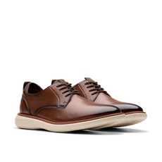 Clarks 클락스 남성용 Brantin 플레인 옥스포드 다크 탠 가죽