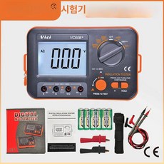 VC60B 고정밀 디지털 절연저항계 자동차 저항계 절연 저항 테스트기 전압 경고 백라이트, 영어표준, 1개