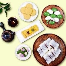 굳지않는 앙금절편 바람떡 꿀떡 1kg+1kg 선택모음 어린이간식 아침식사대용, 쑥절편+백절편