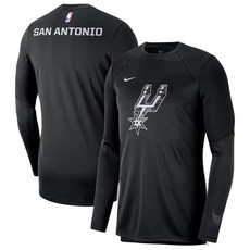 [미국정품] 274283 나이키 NBA팀 긴팔 티셔츠 San Antonio Spurs Nike City Edition Long Sleeve Shooting T-Shirt - Bla