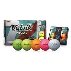 볼빅 비스타 VOLVIK VISTA IV 4피스 프리미엄 컬러 골프공(로고볼), 컬러혼합(4색), 1개, 4개 - 볼빅비스타