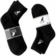 KANGOL 캔 골 로고 3P 양말 운동화 발목 양말 3 켤레 세트 양말 양말 남성 여성 3P 팩 <블랙 3 켤레 세트