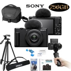 [소니] ZV-1F+20mm+256GB+GP-VPT2BT슈팅그립+정품가방+삼각대+크리닝킷+보호필름 브이로그패키지 화이트, 블랙