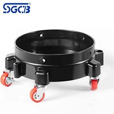 SGCB Pro 11.5 인치 버킷 돌리 이지 푸시 탈착식 롤링 5 롤 회전 캐스터 360 도