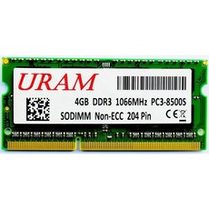 URAM 4GB DDR3 SDRAM PC38500 1.5V SODIMM 삼성 IC RAM(노트북 메모리)