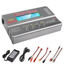 HTRC imax B6 디지털 RC 밸런스 충전기 LiPo NiMH NiCd LiFe Pb 배터리 Lipro 15V 6A 어댑터 옵션 80W 방전 391080, CHINA_영국 플러그, Grey with AC, 1개
