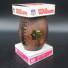 Wilson NFL 정품 훈련 게임 PU가죽 미식축구공 럭비공 3호, 빈티지브라운3호, 1개