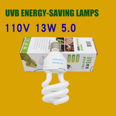 E27 13W 테라리움 보충제 UVB10 도마뱀 파충류 UVB5 0 절약 램프 UV 가열 액세서리 26W 전구 에너지 칼슘, UVB5.0 110V 13W, 1개