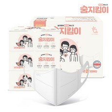 [숨지킴이]국내생산/새부리형/일회용마스크 성인용(라지) 화이트 200매