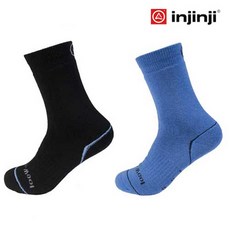 인진지 기능성 스포츠 에코울 마라톤 등산 트레킹 양말, 네이비