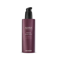 AHAVA 사해 워터 미네랄 바디 로션 비비드 버건디 - 하루 종일 수분 공급 탈수 방지 피부 질감 개선 적인 오스모터 알로에 베라 및 위치 헤이즐 240ml(8.5온스, 1개, 240ml