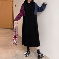 바른몰 여성 기모 롱 원피스