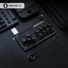 Haute42 게이머 핑거 히트박스 파이팅 게임 미니 게임 키보드 아케이드 파이트 스틱 PC//PS4/스위치 히트박스 컨트롤 키패드, 1) Black, 1개