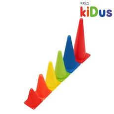키더스 칼라콘(28cm/32cm) 훈련 학교 라바콘 유치원 안전용품 꼬깔콘 어린이집 유아체육 허들콘 축구 트레이닝 접시콘, 28cm-그린