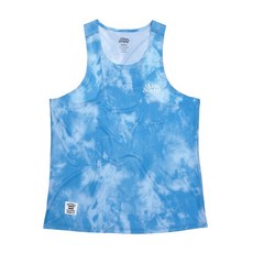 SLOW SUNDAY 에어로 러닝 싱글렛 민소매 나시 타이다이 블루