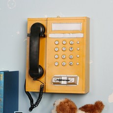 복고풍 메탈 모형 옛날 공중전화 빈티지 올드파숑 데코소품 감성, 단일상품