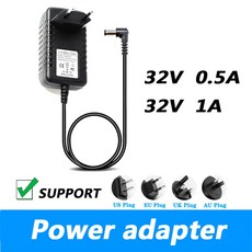 범용 전원 어댑터 공급 장치 스위칭 어댑터 5.5x2.1mm 32 V 0.5A 1A AC/DC, 1.US - 32V-0.5a - iptime어댑터48v0.5aiptimeringap호환용어댑터