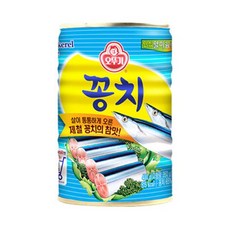 오뚜기 밥도둑 참치 반찬 오뚜기꽁치(캔) 통조림 찌개 김치 찜 400G, 15세트