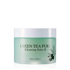 Yadah Green Tea Pure Cleansing Balm #2 3.38fl.oz. – Vegan Hypoallergenic Sherbet Type Makeup Remove, 2 Renewal