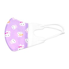 [아이다움] 어린이 3D 입체 마스크 유아용 - 토끼 보라색