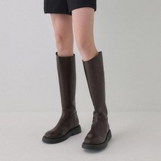 [솔트앤초콜릿] 라운드 토 베이직 플랫 롱부츠 412148001 (4cm/3color)