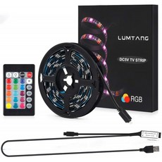 Led Strip Lights 9.8ft USB TV 백라이트 키트 SMD 5050 LED Lights 5V 주도 Strip Bias Lights 및 46인치~65인치 HDTV PC Mo, 단일옵션