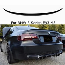 BMW 3시리즈 E93 M3 06-13 컨버터블 M스타일 카본 리어 스포일러 트렁크윙 FRP 광택 블랙 리얼 카본파이버, 유광 블랙