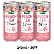 푸르밀 복숭아티, 240ml, 20개