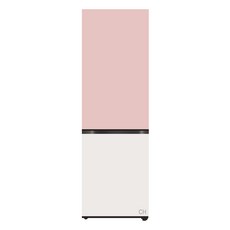[색상선택형]LG 모던엣지 냉장고 오브제컬렉션 글라스 344L Q342AAA133, Q342GPB133S, 핑크(상단) + 베이지(하단)