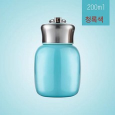 304 미니 스테인리스 텀블러 콤팩트 남 여성 컵 휴대용 컵, 스몰사이즈200ml블루, 1개