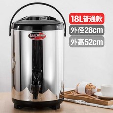 대용량 전기 포트 스텐 장국통 식당 보온기 편의점, 금성-18L 블랙 304 2.5cm