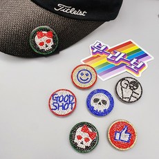 LED큐빅 볼마크 6종 골프악세사리 블링블링볼마커 캐디용품, 엄지척