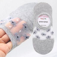 퀸텟 여성 망사 시스루 덧신 5켤레