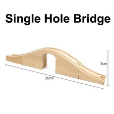 나무 트랙 너도밤나무 철도 기차 브릿지 터널 브랜드에 적합 장난, 6.홀짝다리, 1개