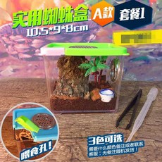 곤충 사육 상자 케이지 집 채집통 숨구멍 거미 사마귀, 1개, A형 박스 세트1, 상세페이지 참고