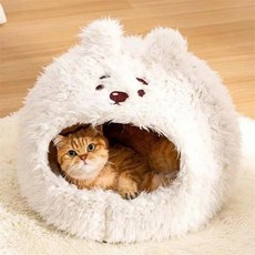 강아지 텐트 애완 동물 집 고양이 둥지 동봉 따뜻한 개 바구니 쿠션 베개 매트 이동식 및 세척 가능 CW177, 1개