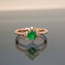 14k천연에메랄드반지