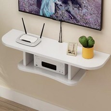 셋톱박스 숨기기 벽걸이tv 선정리 셋탑박스 정리함 벽콘센트가리개 거치대 거실 TV, 01 스몰 60cm 원목 펀칭 설치
