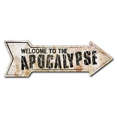 SignMission 18 "폭의 Apocalypse Arrow 플라스틱 간판에 오신 것을 환영합니다., 단일옵션